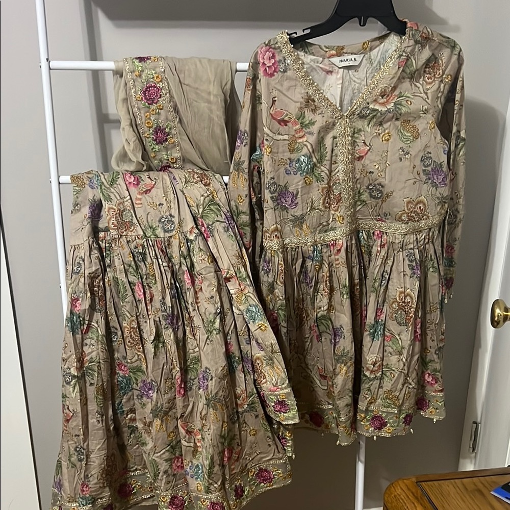 Floral Embroidered sharara